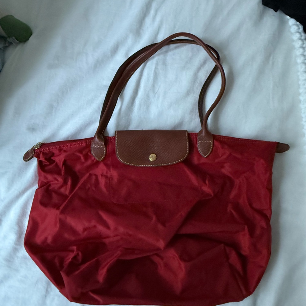 Longchamp Red Tote Bag
